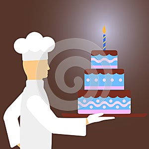 CooK with birthday cake