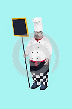 Cook with a black panel