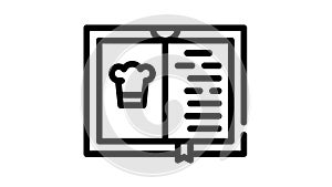 cook book black icon animation