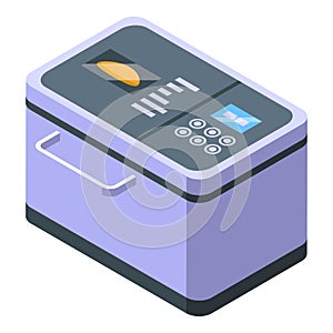 Cook bread icon isometric vector. Oven kitchen