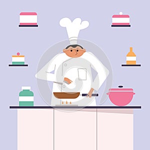 Cook chef restaurant gourmet cooking kitchen character