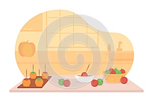 Cook festive treats 2D vector isolated illustration