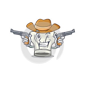 Cook hat dressed as a Cowboy having guns