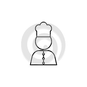 cook icon. Element of otel and motels for mobile concept and web apps. Thin line icon for website design and development, app deve