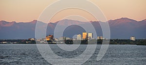 Cook Inlet Anchorage Alaksa Downtown City Skyline