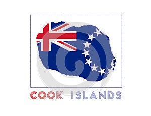 Cook Islands Logo. Map of Cook Islands with.