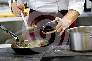 Cook on kitchen photo