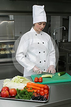 Cook on kitchen