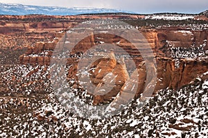 Cook Ovens sandstone formations in Colorado National Monument