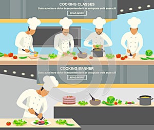 Cook Profession Banners Set