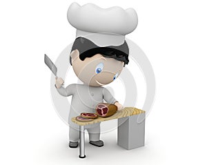 Cook at work! Social 3D characters photo