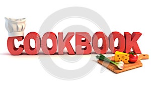 Cookbook 3d concept photo