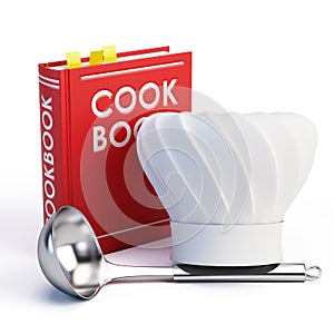 Cookbook, Chef Hat and soup ladle