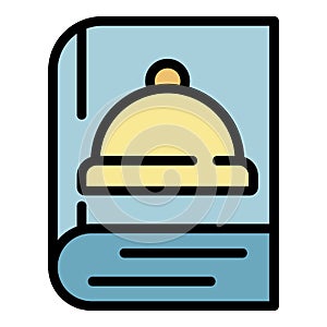 Cookbook icon color outline vector