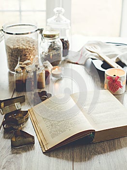 Cookbook and kitchen details