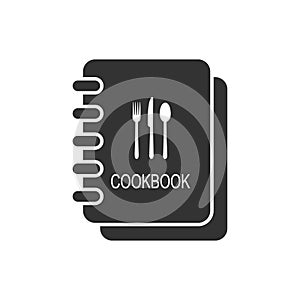 Cookbook. Simple vector icon for websites and applications