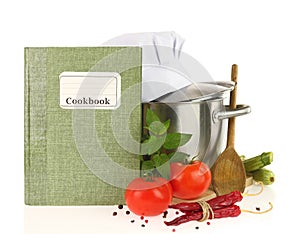 Cookbook, vegetables and casserole