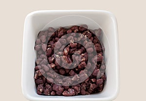 Cooked adzuki beans healthy food