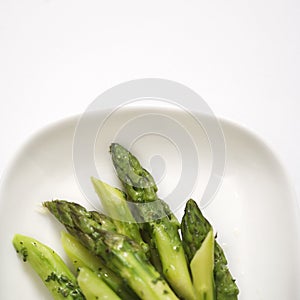 Cooked asparagus.