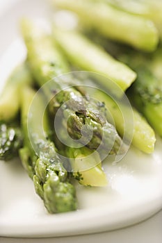 Cooked asparagus.