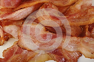 Cooked bacon rashers