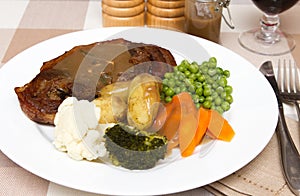 Cooked Barnsley chop photo
