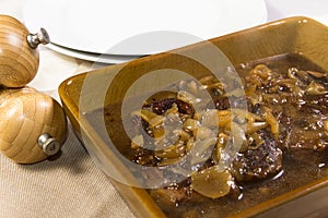 Cooked braising steak