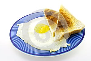 Cooked Breakfast Items on a Plate