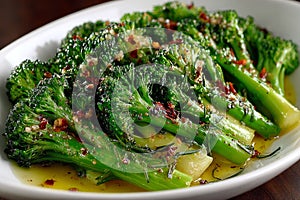 Cooked broccolini serving as a savory healthy vegetable side dish