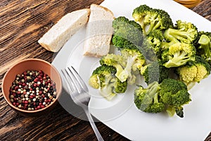 Cooked cabbage broccoli with spices