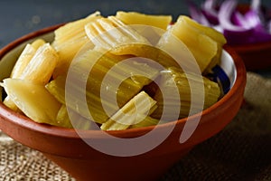 Cooked cardoon, typically eaten in Spain