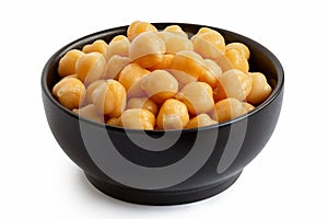 Cooked chick peas in a bowl