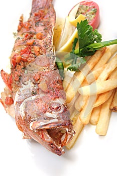 Cooked grouper fish