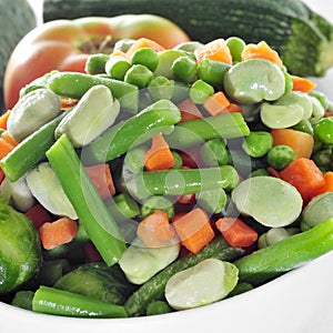 Cooked mixed vegetables