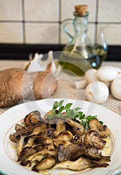 Cooked mushrooms