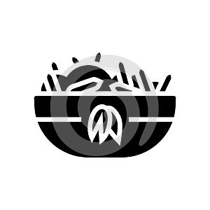 cooked oatmeal breakfast glyph icon vector illustration
