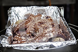 Cooked octopus