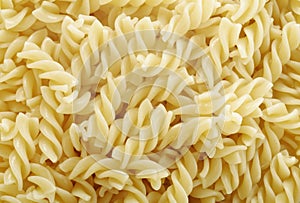 Cooked pasta fusilli