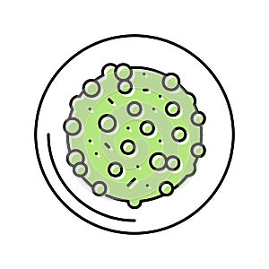 cooked peas dish color icon vector illustration