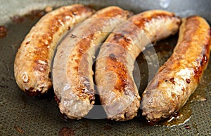 Cooked pork sausage photo