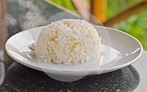 Cooked rice. photo