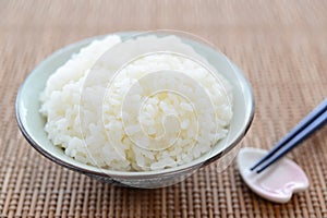 Cooked rice in bowl