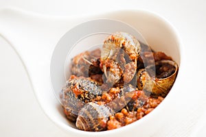 Cooked snails