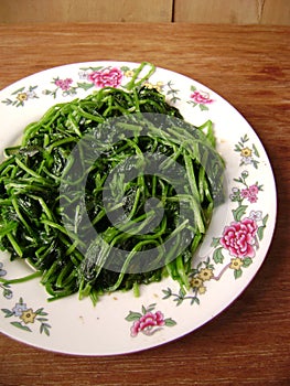 Stir fry vegetable sauteed spinach