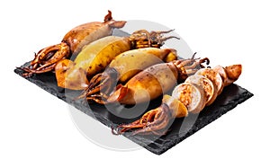 Cooked squid close-up