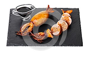 Cooked squid close-up