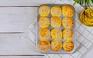 Cooked tasty cheese bread called chipa