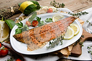 Cooked trout trout photo