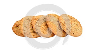 Almond Cookies Isolated on White Background