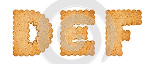 Cookie alphabet symbols DEF photo